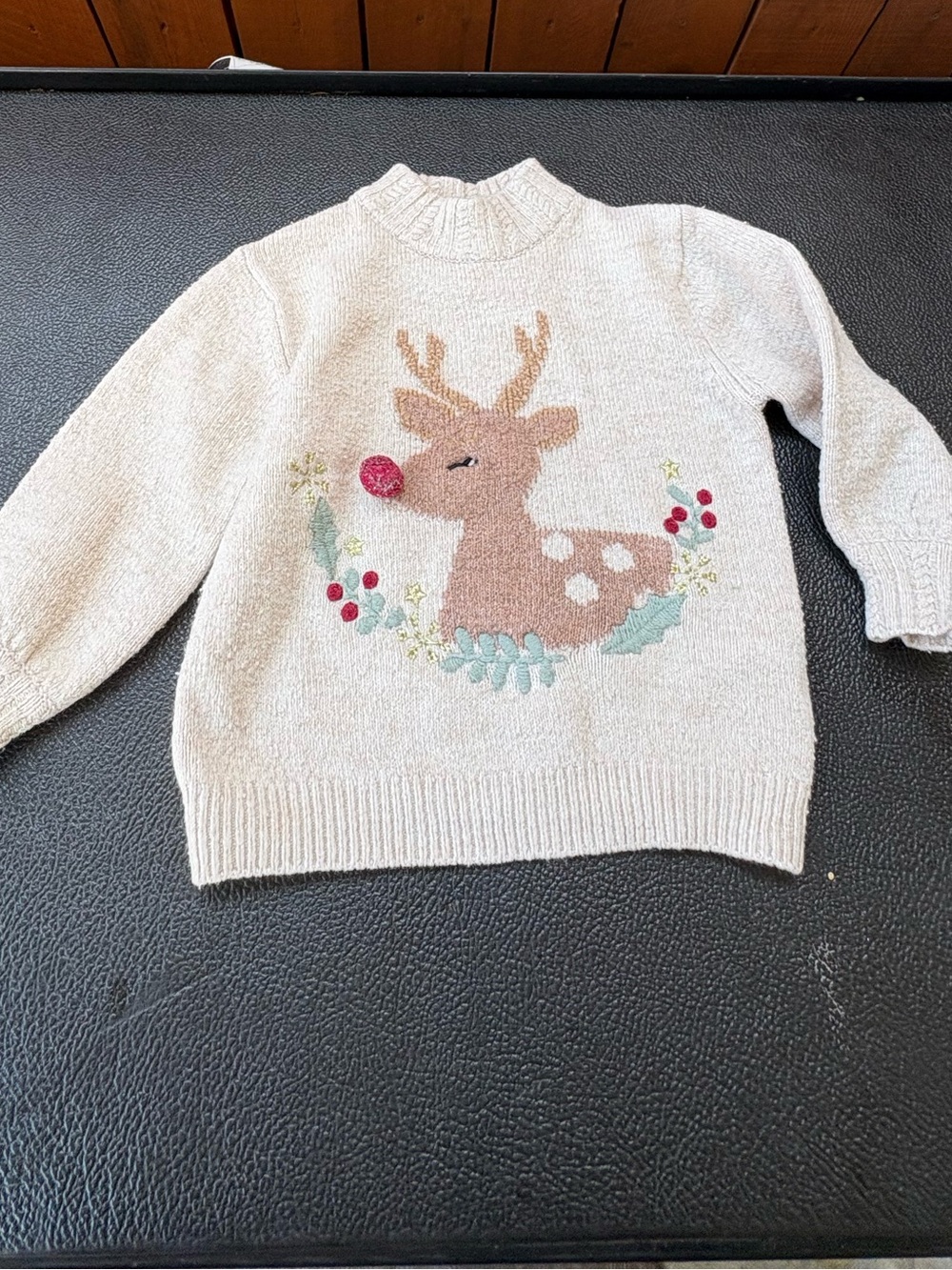 Zara girls Christmas holiday reindeer sweater